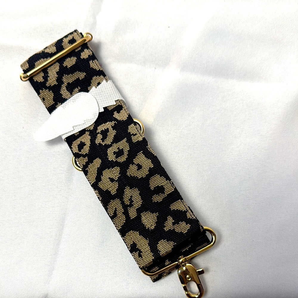 Stella & Dot Leopard Print Pirse Strap with Gold Accents